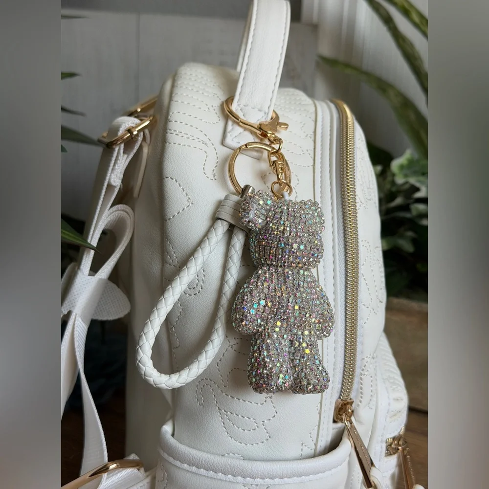 Juicy Couture Rosie Vegan Leather Angel White & Gold Mini Backpack